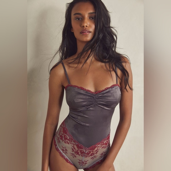 Free People Tops - Free People Intimately Cocktail Hour Bodysuit frosted Fig XS